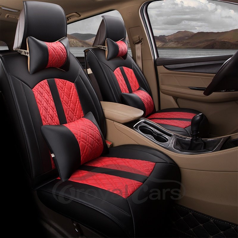 Simple Style PU Leather Cotton Filler Single Car Seat Covers