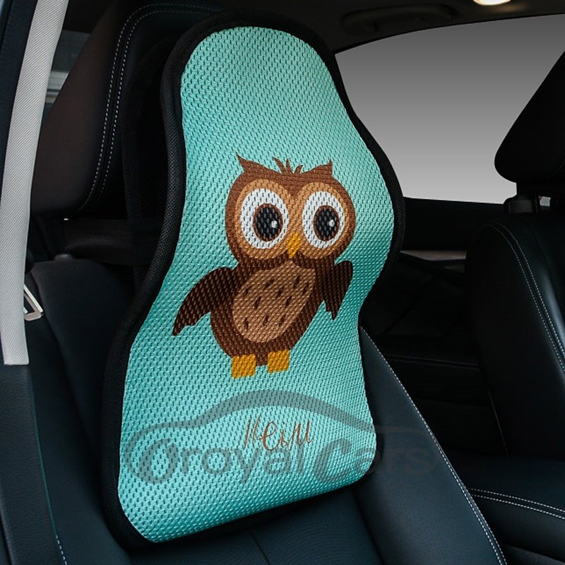 Oroyalcars Funda de asiento de fibra de coco simple de poliéster de dibujos animados