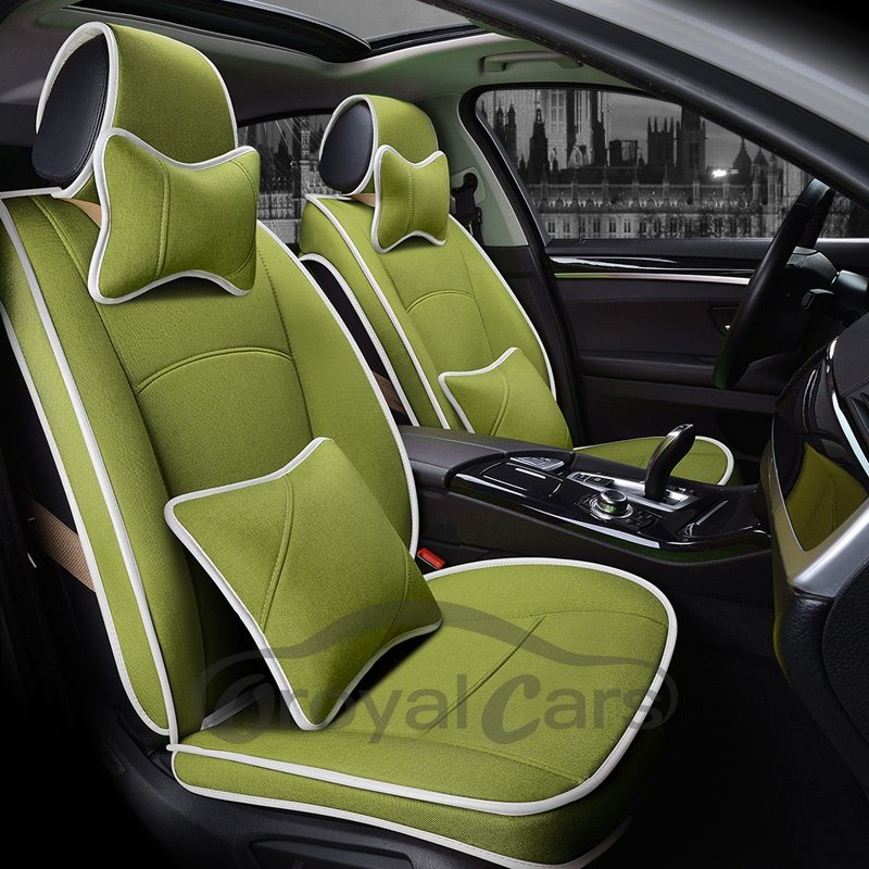 Bright-coloured Pure Color Refreshing Good Breathability Custom Car Seat Covers