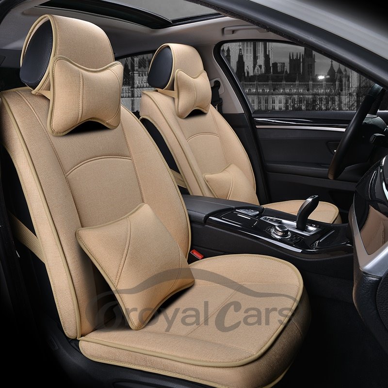 Bright-coloured Pure Color Refreshing Good Breathability Custom Car Seat Covers
