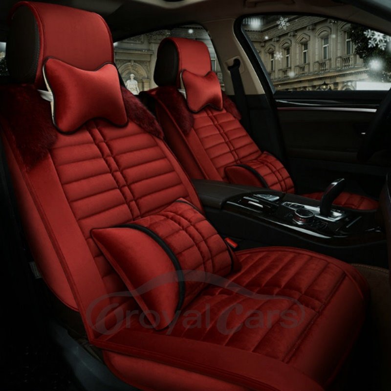 High-Grade Durable Comfortable Velvet Material Universal Five Car Seat Cover