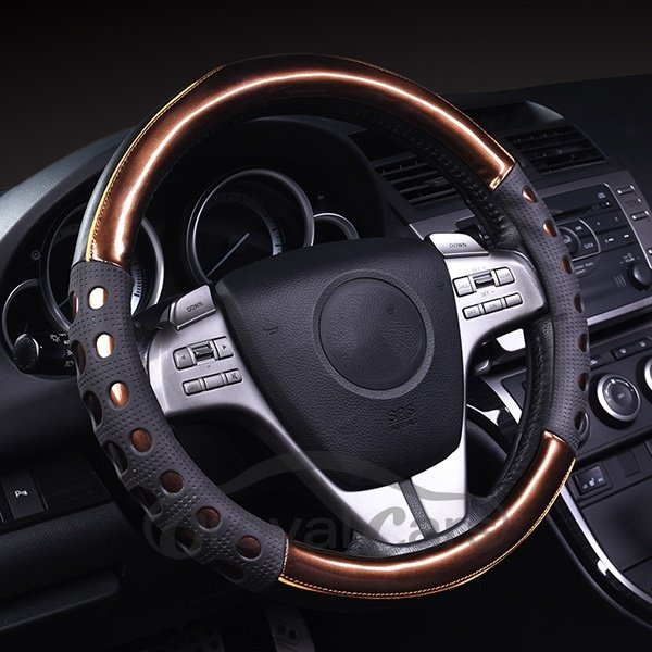 Bright Leatherette And Slip Resistance Gel Steering Wheel Cover Anti-skid Wear-resistant Dirt-resistant Durable And Brea