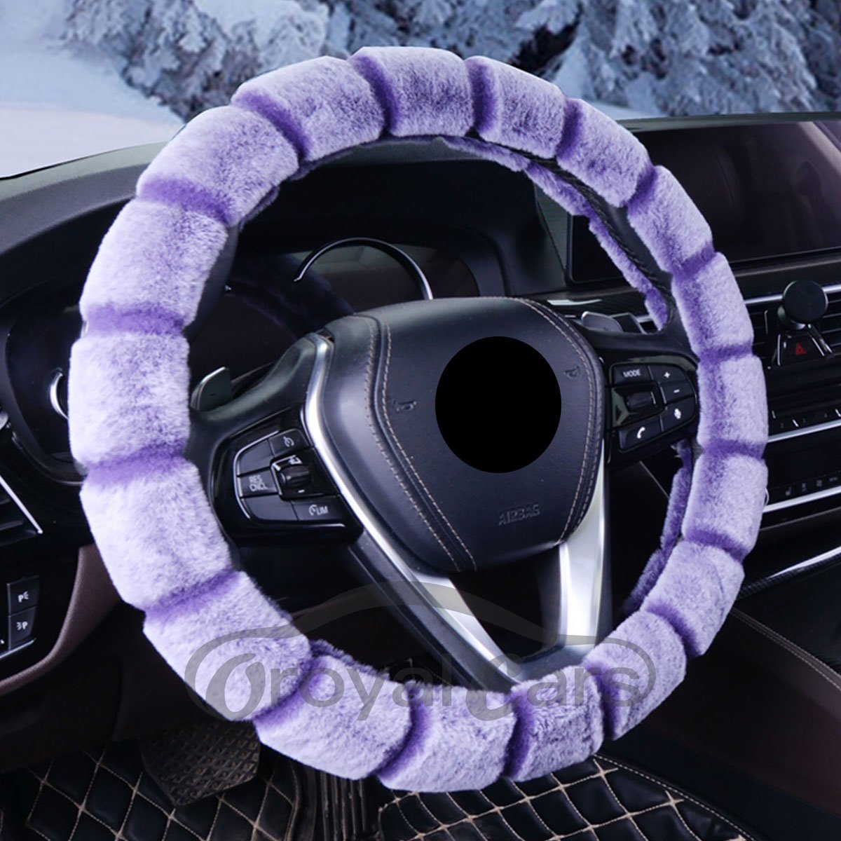 Warm Plush Steering Wheel Cover Non-slip Thick Warm Wear-resistant and Durable Comfortable Grip Suitable for 98% of Cars Steering Wheel Covers