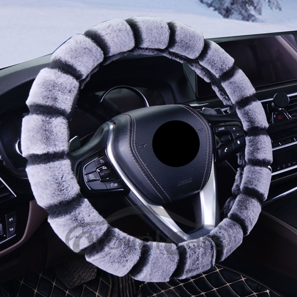 Warm Plush Steering Wheel Cover Non-slip Thick Warm Wear-resistant and Durable Comfortable Grip Suitable for 98% of Cars Steering Wheel Covers