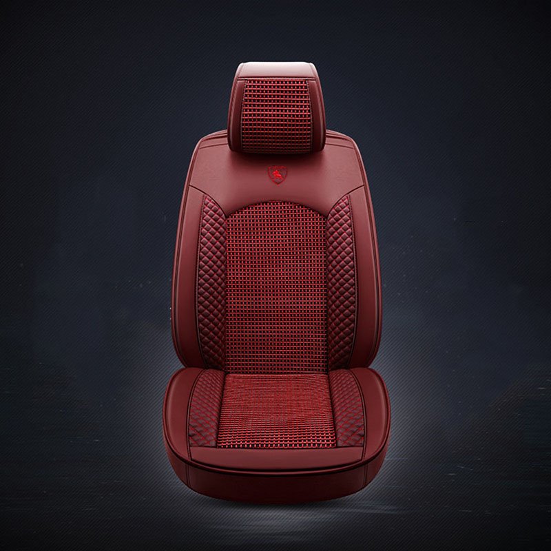 Verschleißfester, langlebiger, lichtbeständiger 5-Sitzer-Sitzbezug aus Kunstleder und atmungsaktivem Material im Business-Stil mit einfarbigem Muster für LKW/Auto