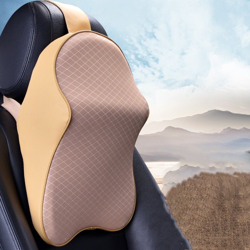 Car Seat Headrest Neck Rest Cushion - Ergonomic Car Neck Pillow Durable 100% Pure Memory Foam Carseat Neck Support - Com