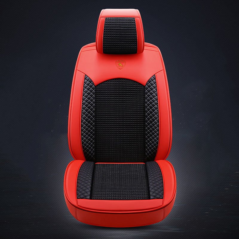 Verschleißfester, langlebiger, lichtbeständiger 5-Sitzer-Sitzbezug aus Kunstleder und atmungsaktivem Material im Business-Stil mit einfarbigem Muster für LKW/Auto